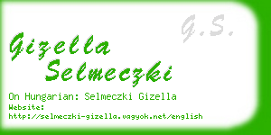 gizella selmeczki business card